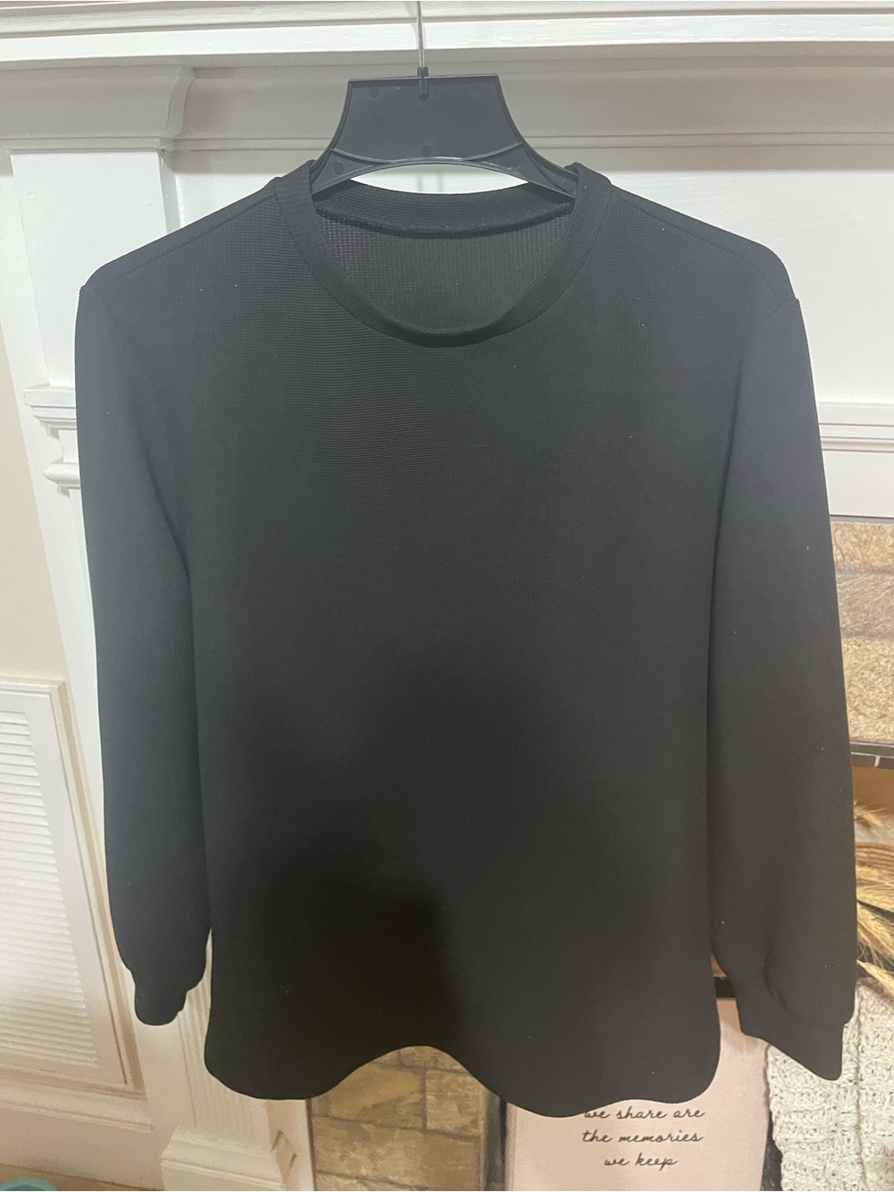 SHEIN Curve Black Crewneck Pullover